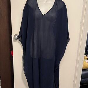 Nordstrom Navy Blue Textured cover up